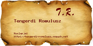 Tengerdi Romulusz névjegykártya